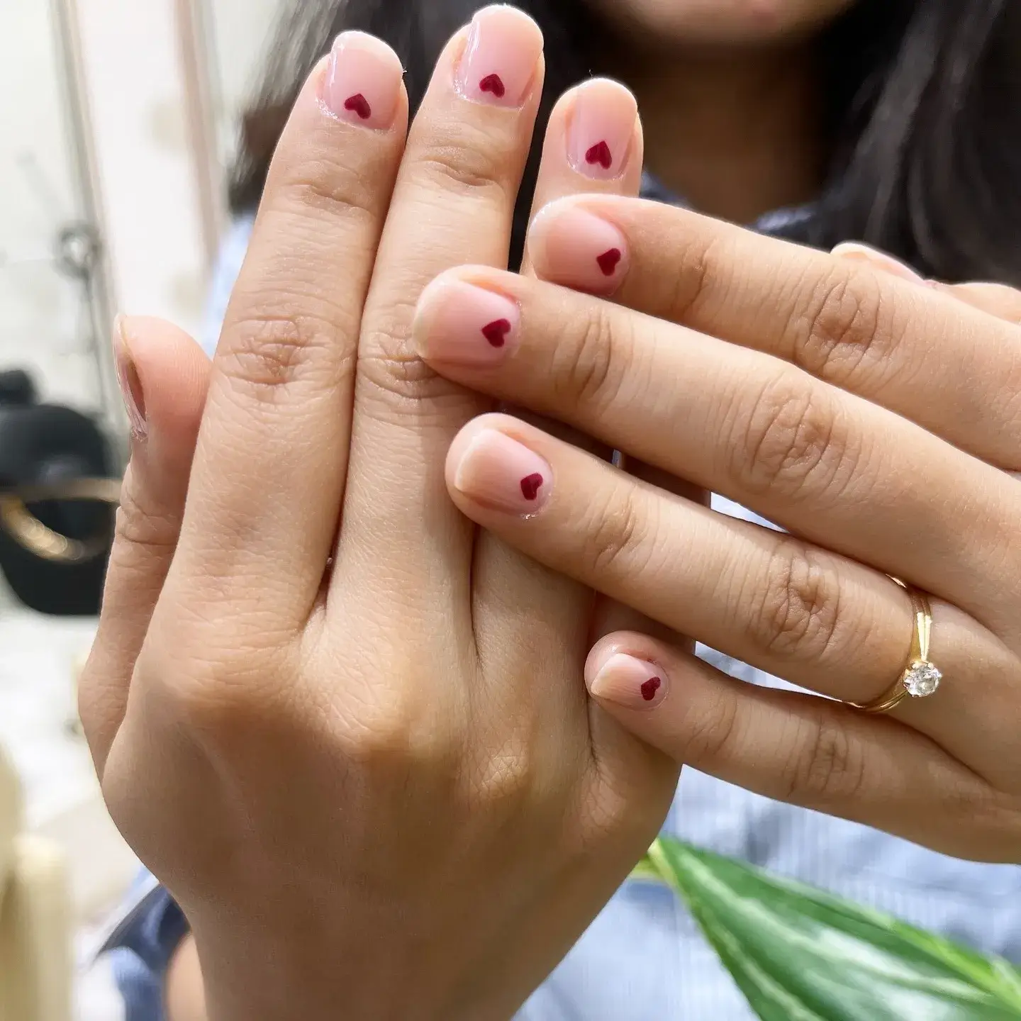 Heart nail art